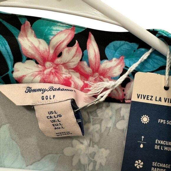 NWT Tommy Bahama Golf Womens Large Floral Long Sleeve Shirt - Picture 2 of 3